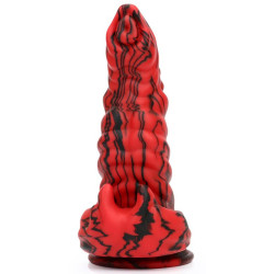 MONSTERED Gode Fantasy Hybrixis 18 x 6.3cm Rouge et Noir